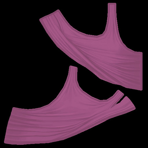 Derivable Lavender Rolled Up Tank Top (M)