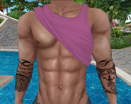 Derivable Lavender Rolled Up Tank Top (M)