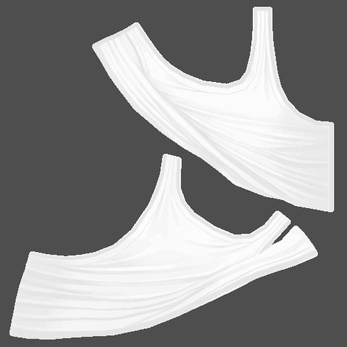 Derivable White Rolled Up Tank Top (M)