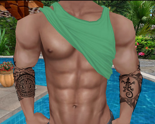 Derivable Light Green Rolled Up Tank Top (M)