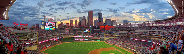 Twins-A's Game at Target Field (5th inning Pano), 18 July 2019