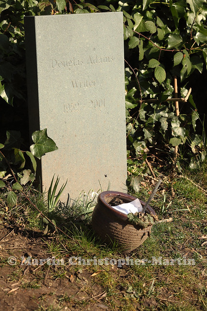 Highgate Cemetery - Memorial to Douglas Adams