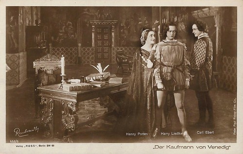 Henny Porten, Carl Ebert and and Harry Liedtke in Der Kaufmann von Venedig (1923)