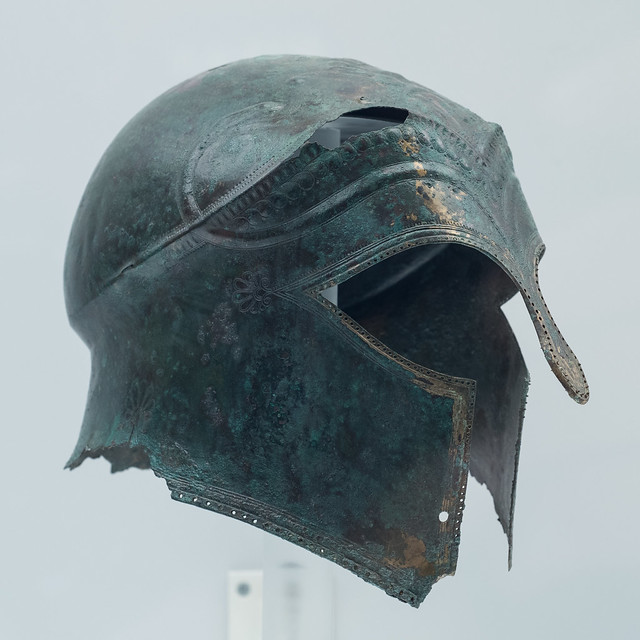 Bronze Corinthian helmet (inv. 5707) from Ruvo di Puglia