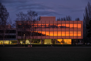 Biel/Bienne – Schoolhouse in evening sun