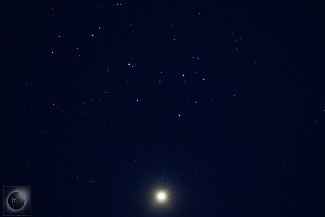 Venus & M45 The Pleiades Conjunction 20:55 BST 02/04/20