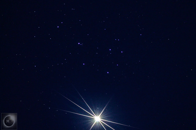 Venus (with spikes!) & M45 The Pleiades Conjunction 20:55 BST 02/04/20