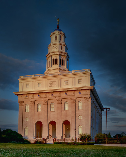 Nauvoo Temple at Blue Hour