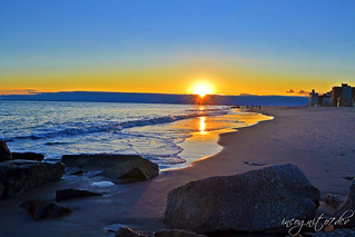 Sunset on Coney Island Beach Brooklyn New York City NY P00486 DSC_3185
