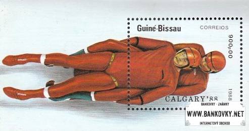 Známky Guinea-Bissau 1988 ZOH Calgary razítkovaný hárček