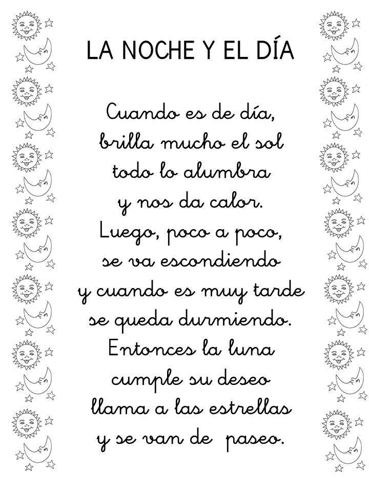 poesía la noche y el día