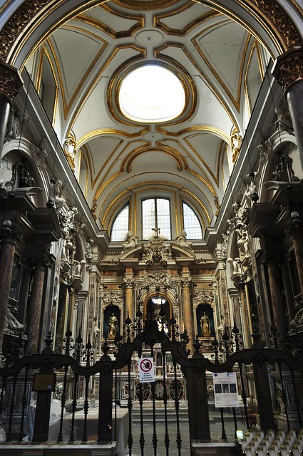 Chapelle de Zi' Andrea, style baroque, basilique San Domenico Maggiore,  Naples, Campanie, Italie.