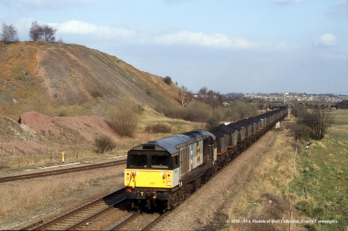 britishrail coalsector class58 58001 diesel freight halllanejunction staveley derbyshire train railway locomotive railroad