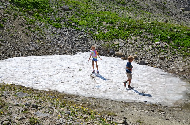 The Kids On A Patch Of Snow In August