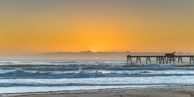 Sunrise Seascape and Sea Foam