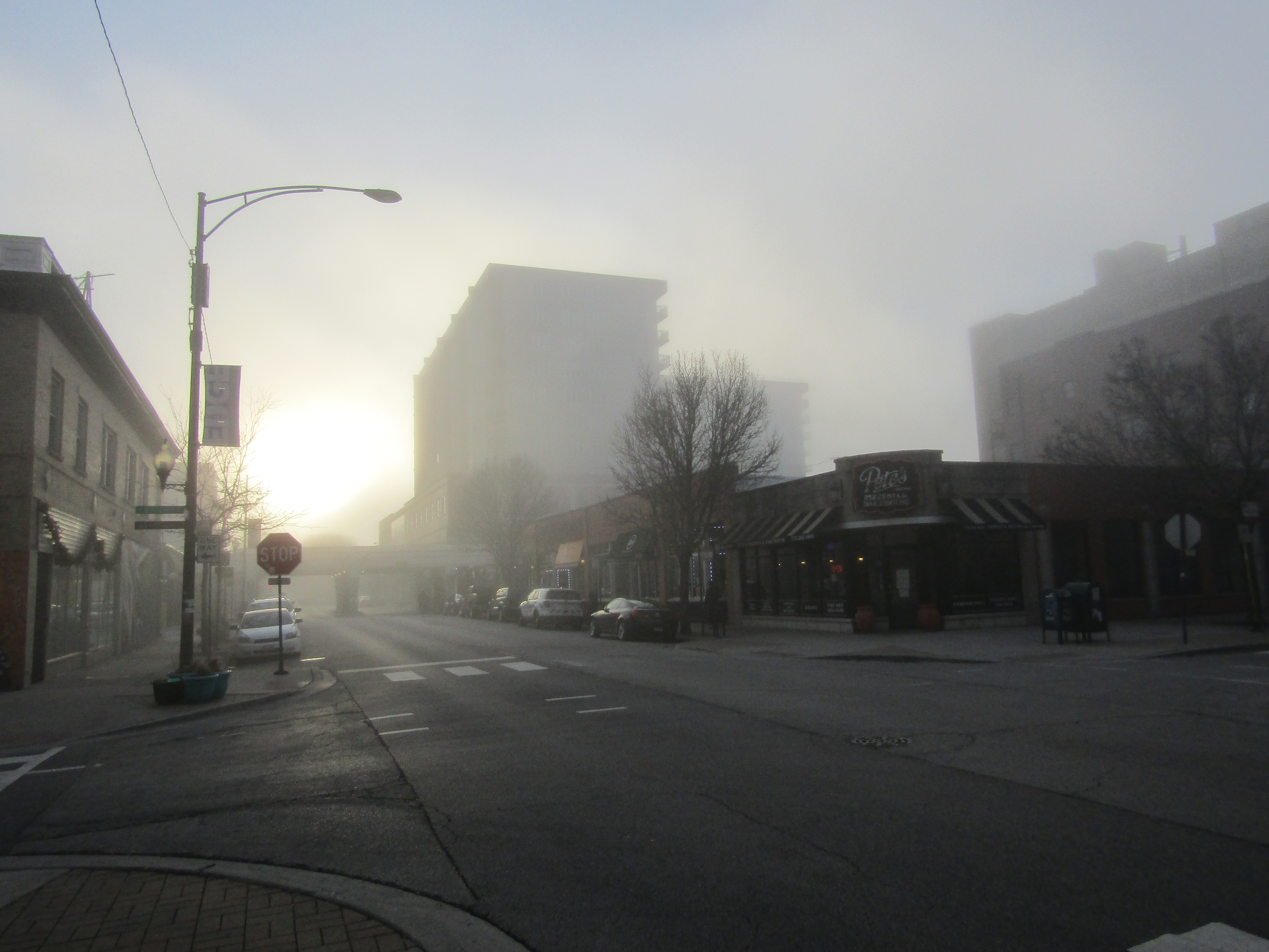 Edgewater in a fog