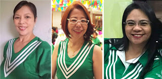 The image shows Ms. Cecile Sicam, Ms. Dang Koe and Ms. Joyla Ofrecia wearing their ASP trustee uniform. There are three collages. Ms. Cecile and Ms. Dang have the same uniform while Ms. Joyla has the collared ones.