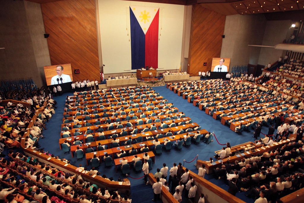 The image shows during the SONA of President Benigno Aquino III.