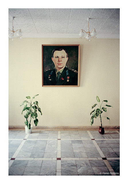 © René Nuijens - Yuri Gagarin picture in the hall of his former school