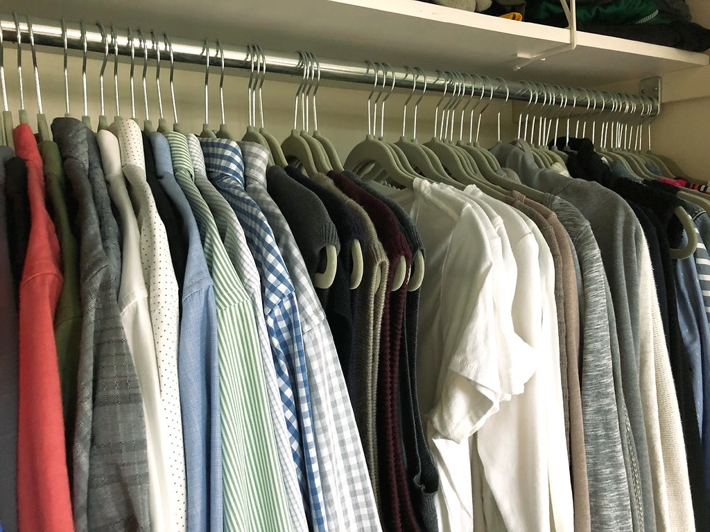 simple, organized closet