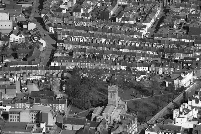 St Giles Church - Northampton aerial image