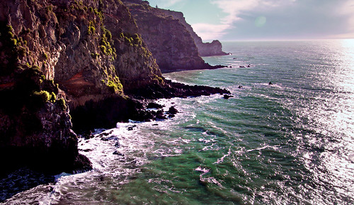 coastline cliffs ocean southpacificocean sonyseascenerylandscapeseascapecanterburynz