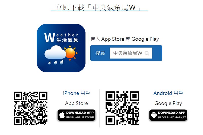 Taiwan Weather Bureau app