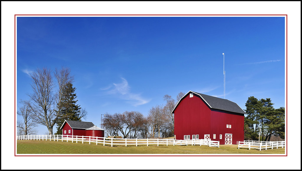 Red Barns and White Fences - Gilmore Car Museum