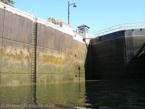 Ladder and Lock Gates in Lock 33 on the Erie Canal, Rochester, New York