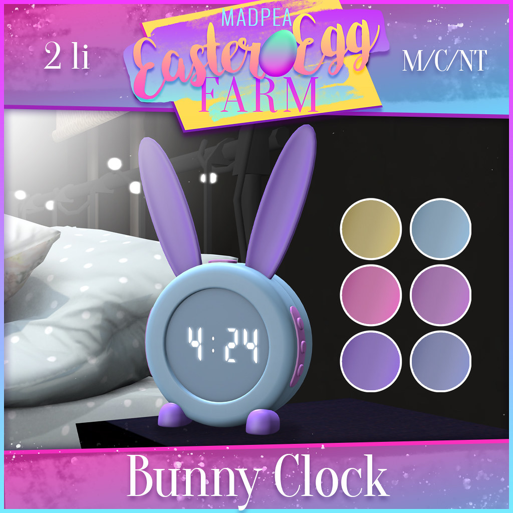 MadPea Easter Egg Farm Prize: Bunny Clock!