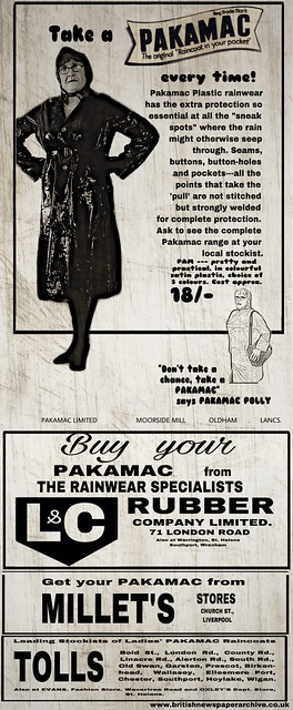Vintage Pakamac Advert Reconstruction - The Liverpool Echo 21/06/1957