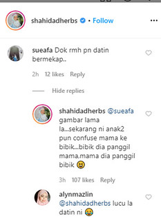 Datin Shahida Di Instagram