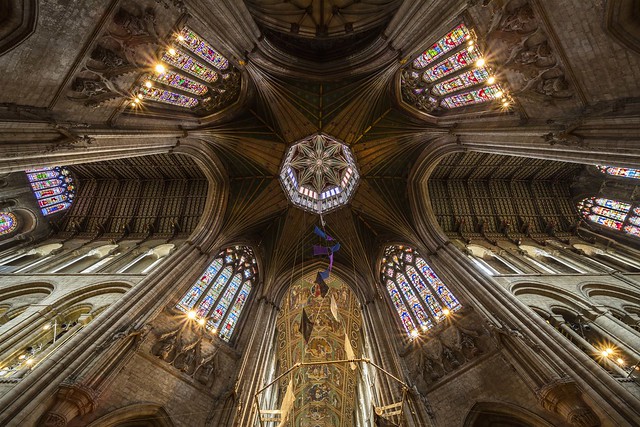 Super-wide Angle View of Ely Cathedral Tower