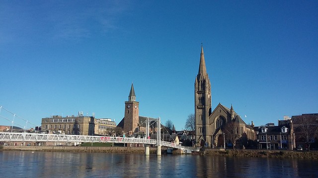 Two Churches across the River Ness, Inverness, Feb 2020