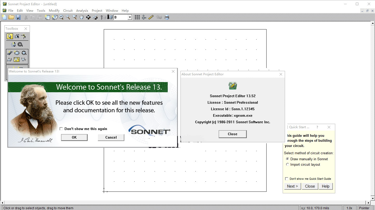 Working with Sonnet Suite Pro 13.52 full license