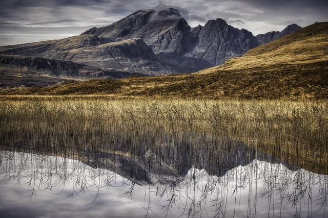 reeds, reflections of Blaven | Loch Cill Chriosd | Isle of Skye