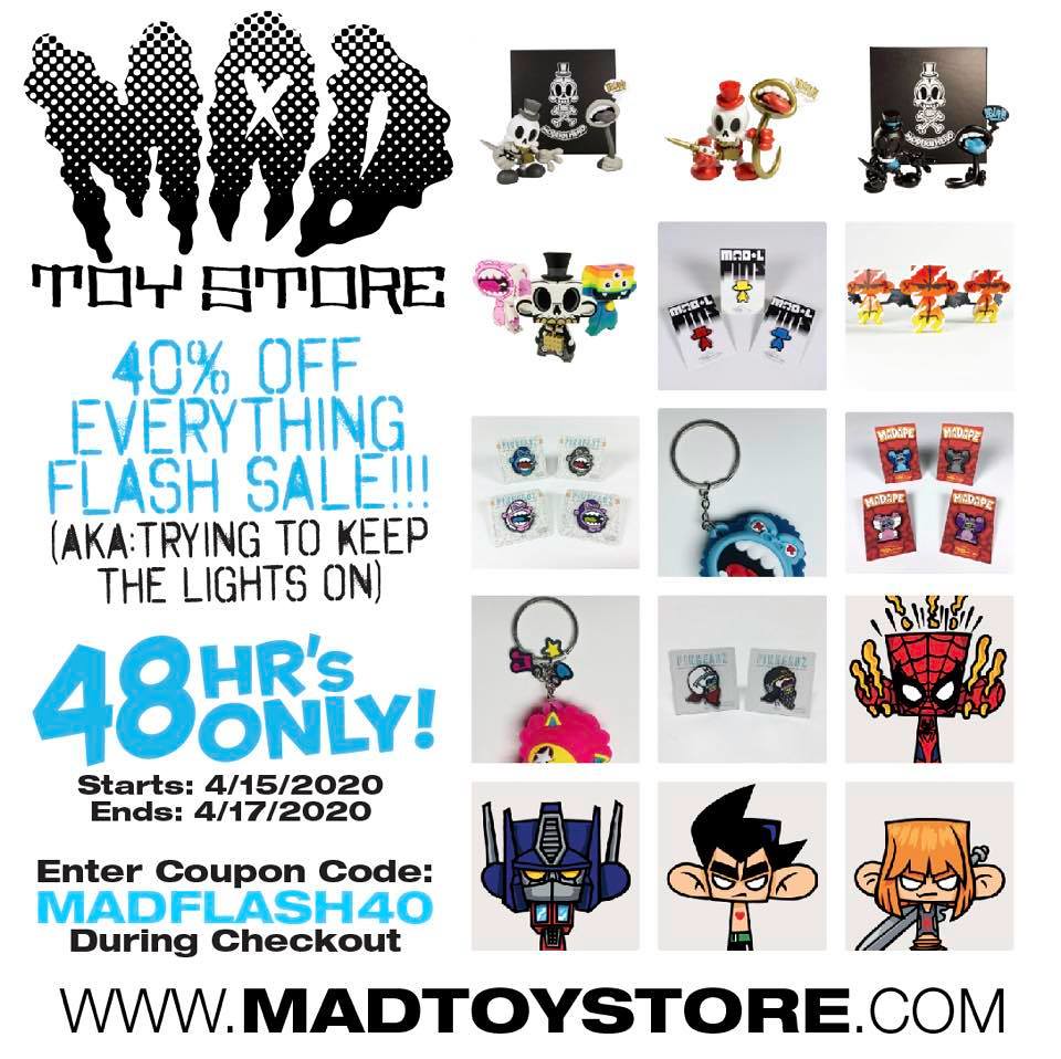 MAD*L, MAD (Jeremy Madl), Online Sale, SpankyStokes, Vinyl Toys, MAD launches 48 hour 40% off online sale...GO NOW