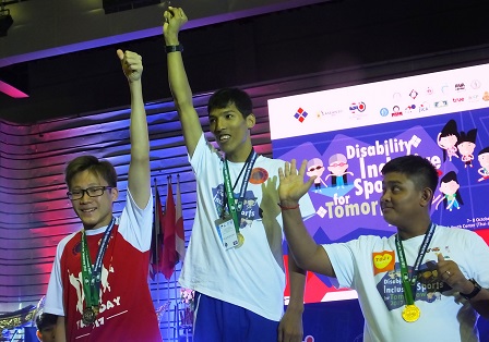 The image shows three PWDs won for medals.