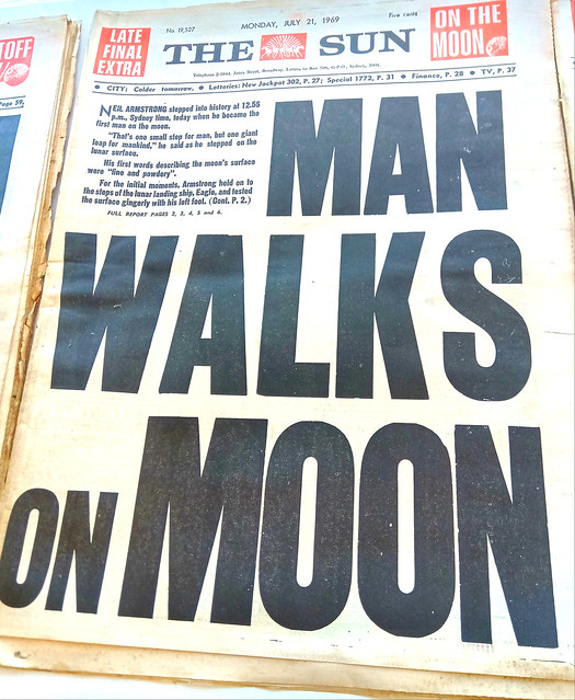 The Sun newspaper - moon landing, July 21, 1969