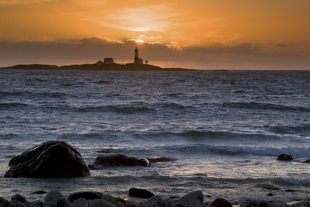 Feistein lighthouse at sunset