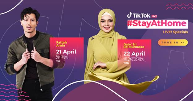 Siti Nurhaliza & Fattah Amin Join Malaysia's TikTok #StayAtHome Live! Specials