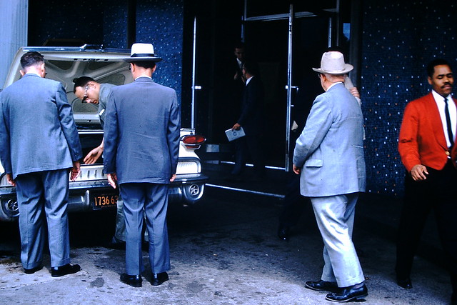 Found Photo - Men Arriving at Hotel, 1960