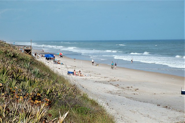 Beachgoers- Florida, Brevard County, Canaveral National Seashore