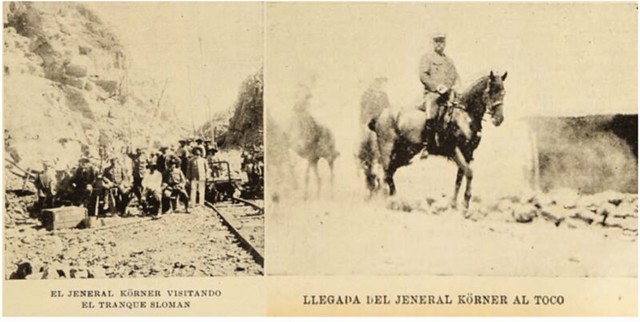 Los militares en las salitreras 1905 General Körner en el tranque Sloman