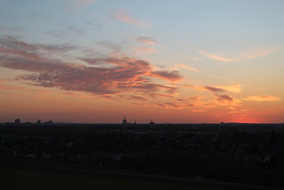 Auf dem Müllberg Großziethen - Sonnenuntergang über Berlin 17-04-2020