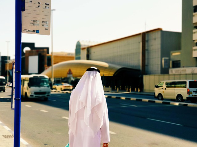 Even an Emir must wait for a bus