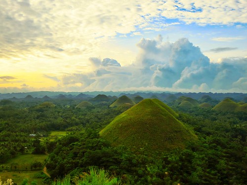philippines bohol hills sunrise nature landscape