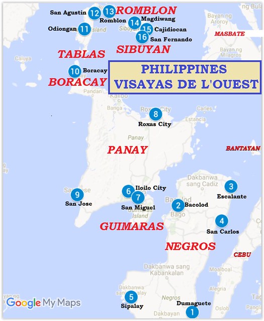 Trajet-Visayas de l'ouest