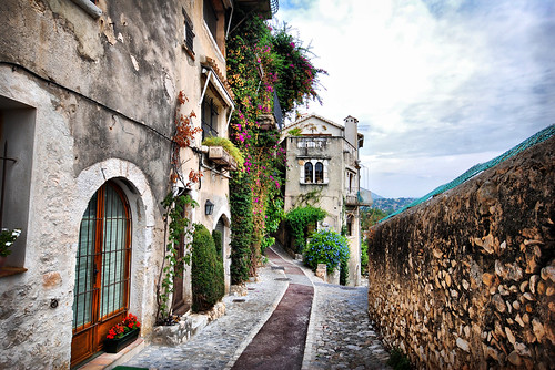 france stpauldevence provence mediterranean medieval town beautiful ancient cobble stone view vence hilltop paul flowers windows
