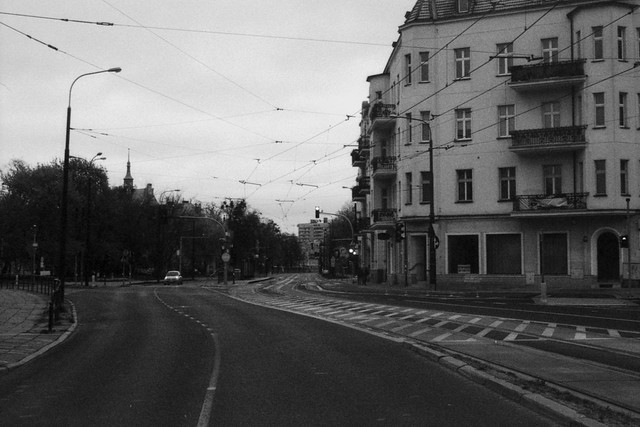 Empty Grunwaldzka street
